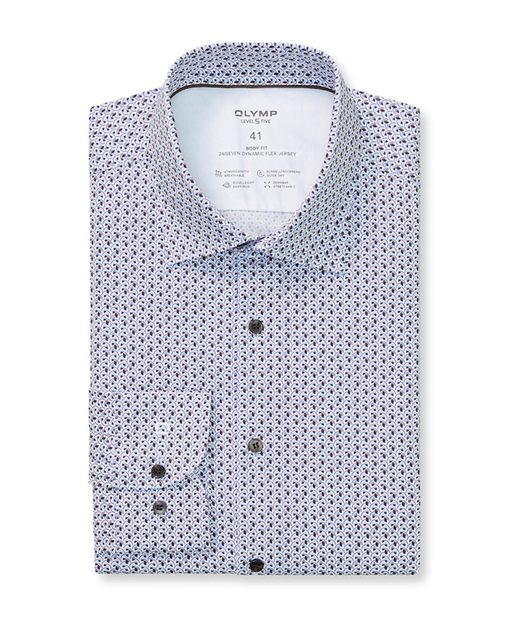 Overhemd lange mouw blauw