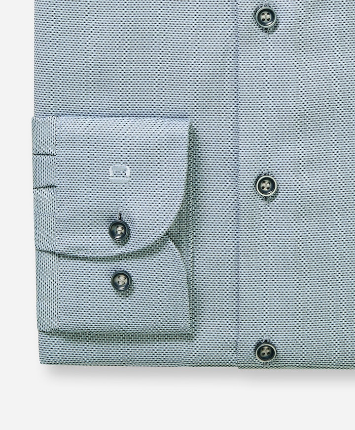 Heren overhemd extra lange mouw blauw