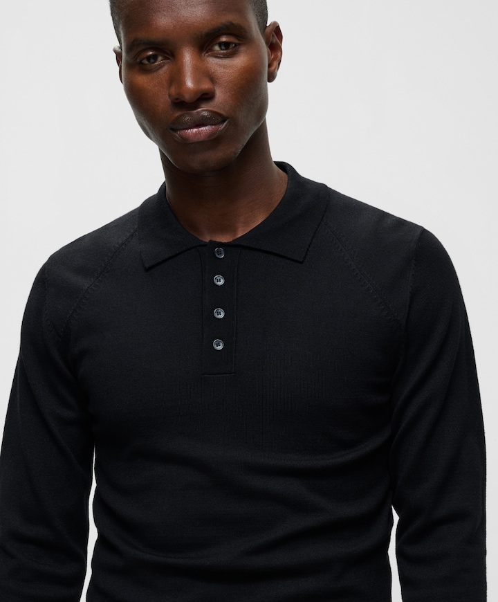 Heren polo zwart
