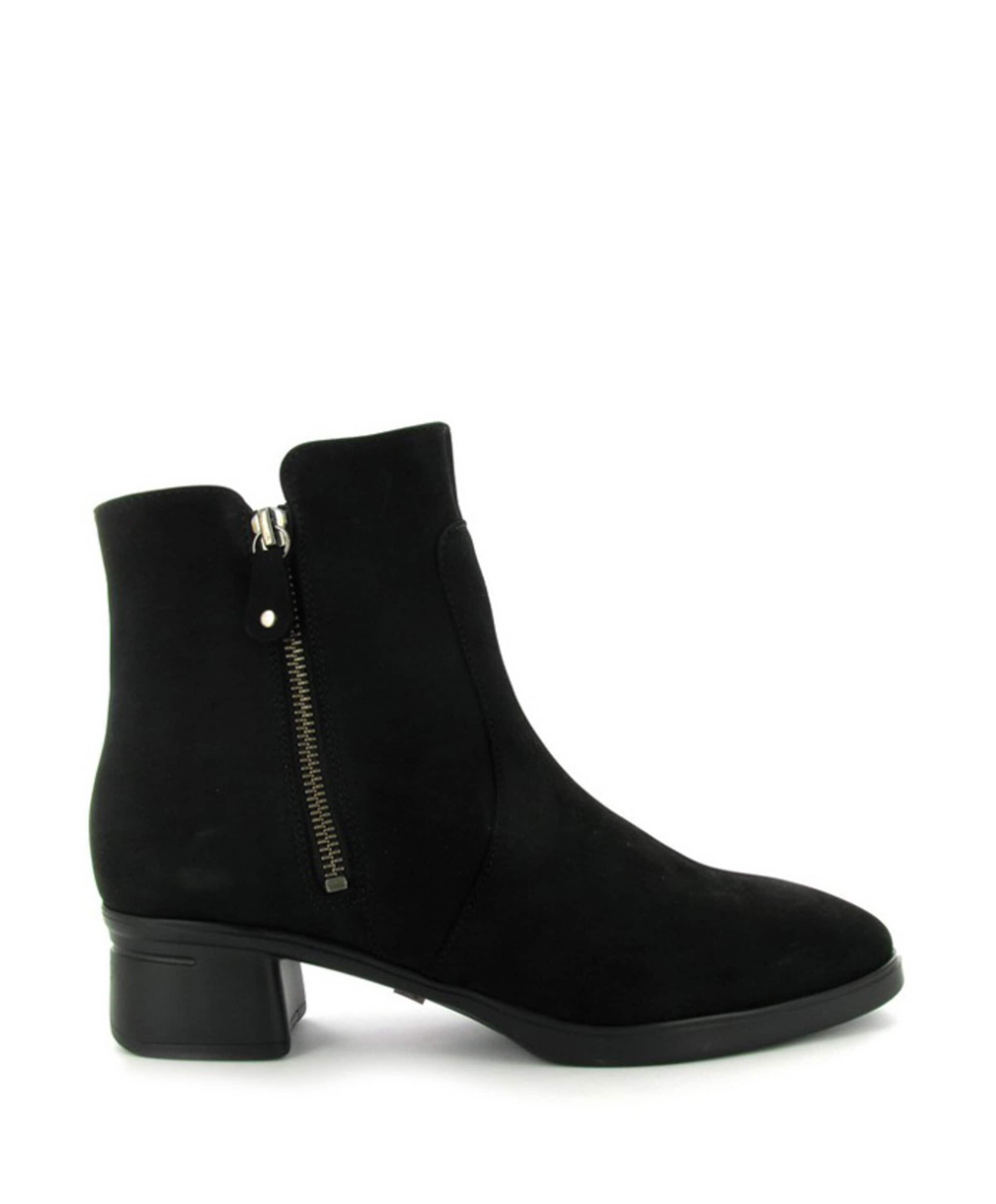 dames enkellaarzen zwart