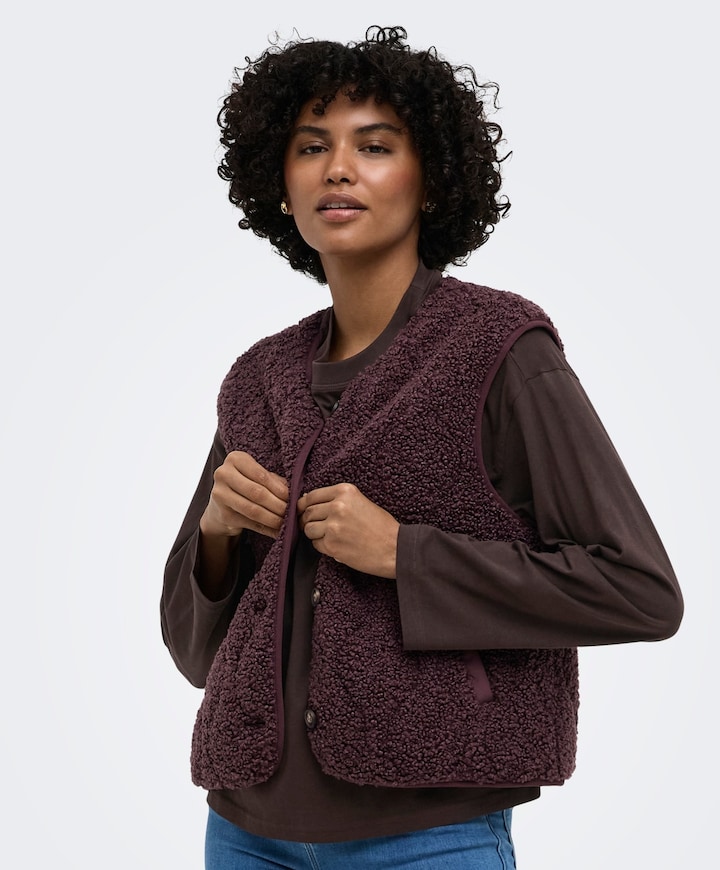 Dames gilet bordeaux