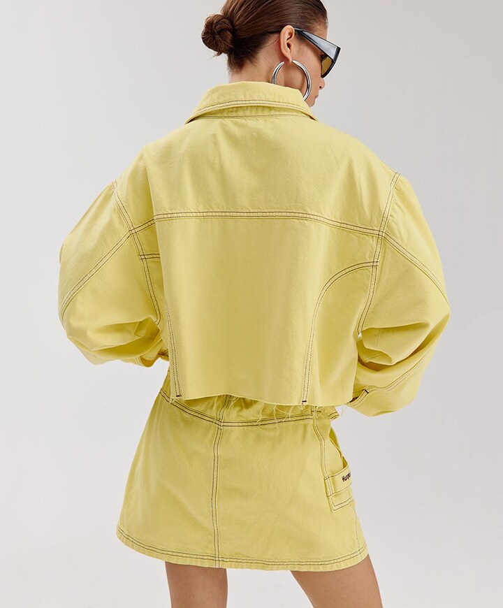 Dames spijkerjas  geel