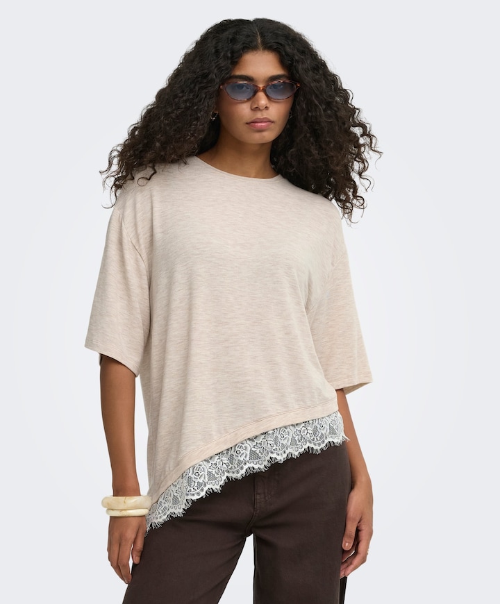 Dames T-shirt beige