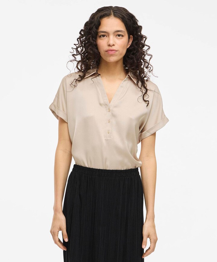 Dames blouse beige
