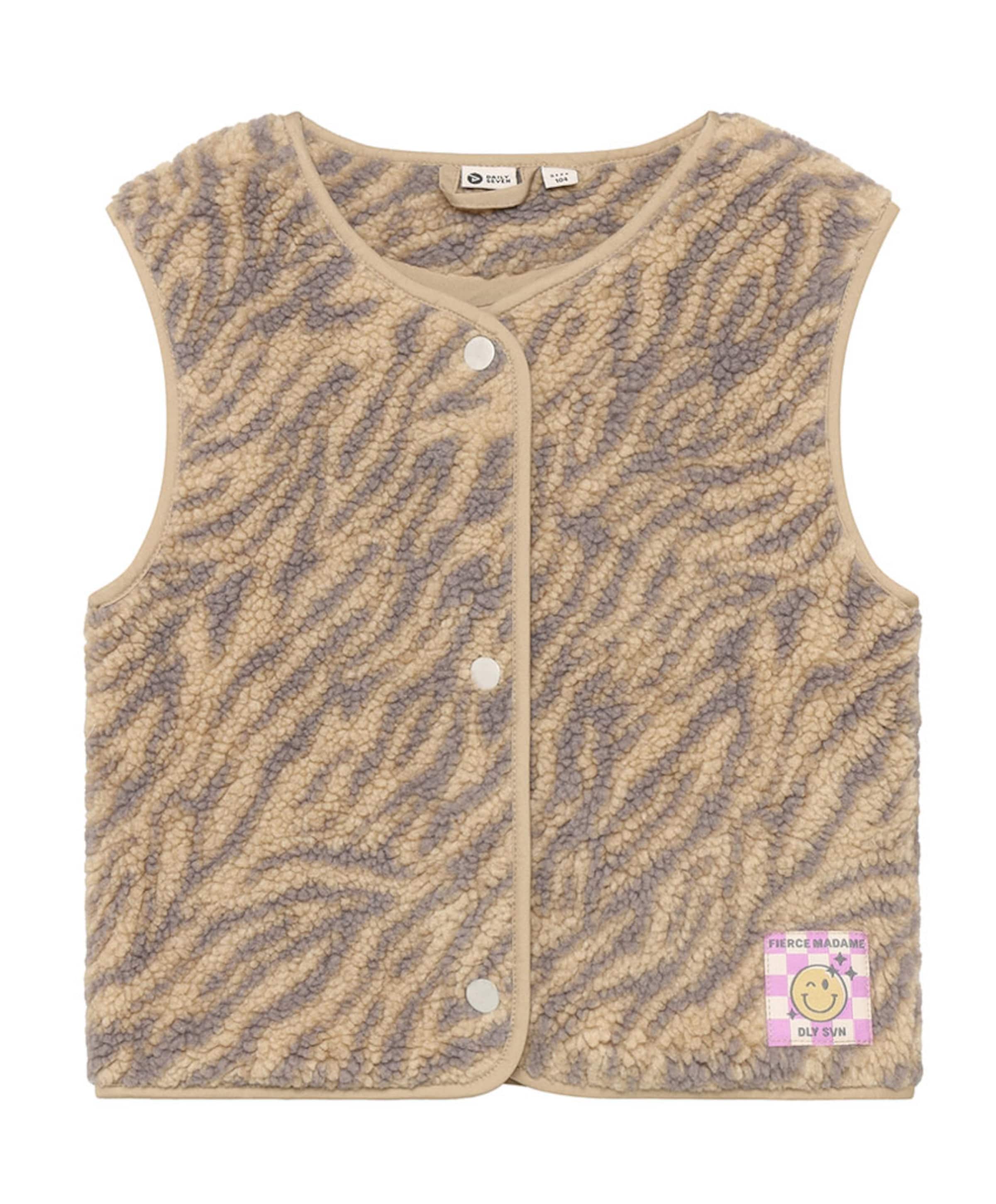 Meisjes gilet beige