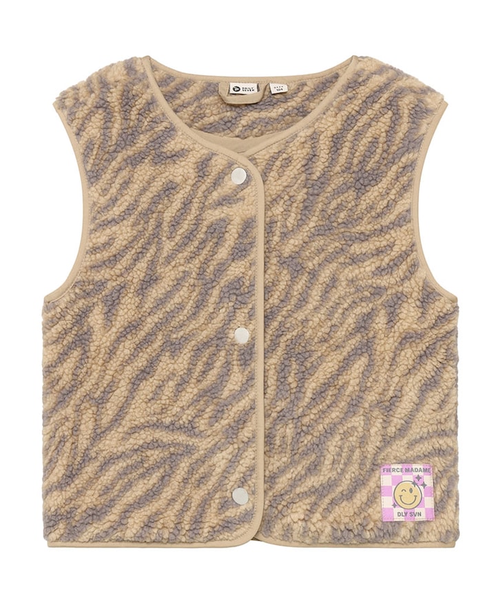 Meisjes gilet beige