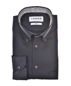 Heren overhemd extra lange mouw blauw