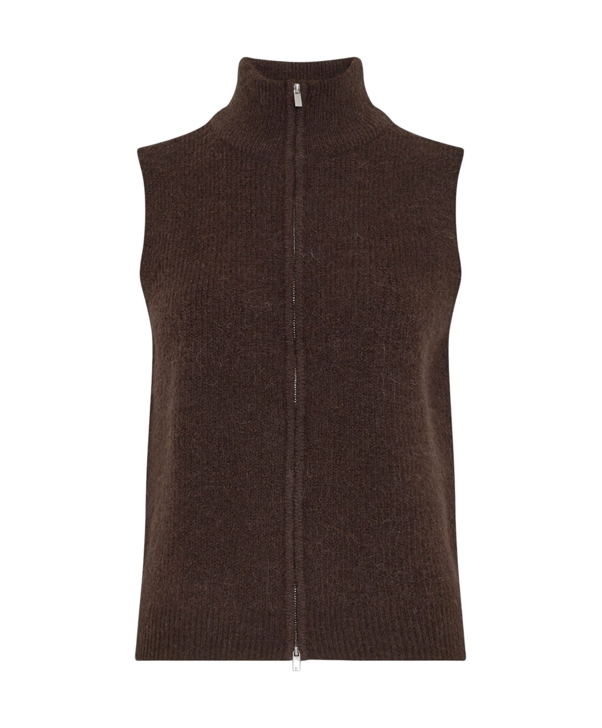 Dames gilet bruin