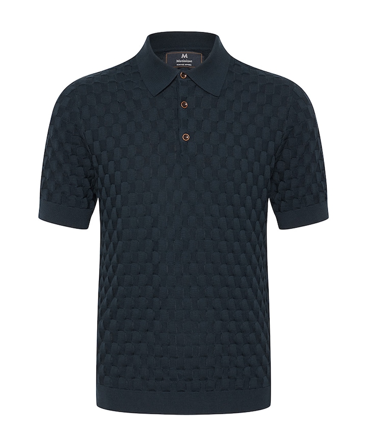 Heren polo blauw