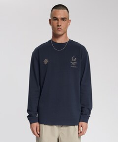 Heren longsleeve blauw