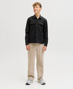 Jongens overhemd lange mouw zwart