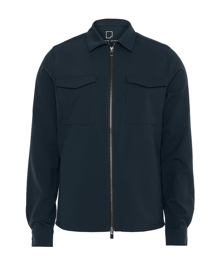 Heren overshirt blauw