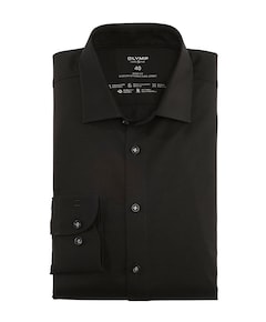 Heren overhemd lange mouw zwart