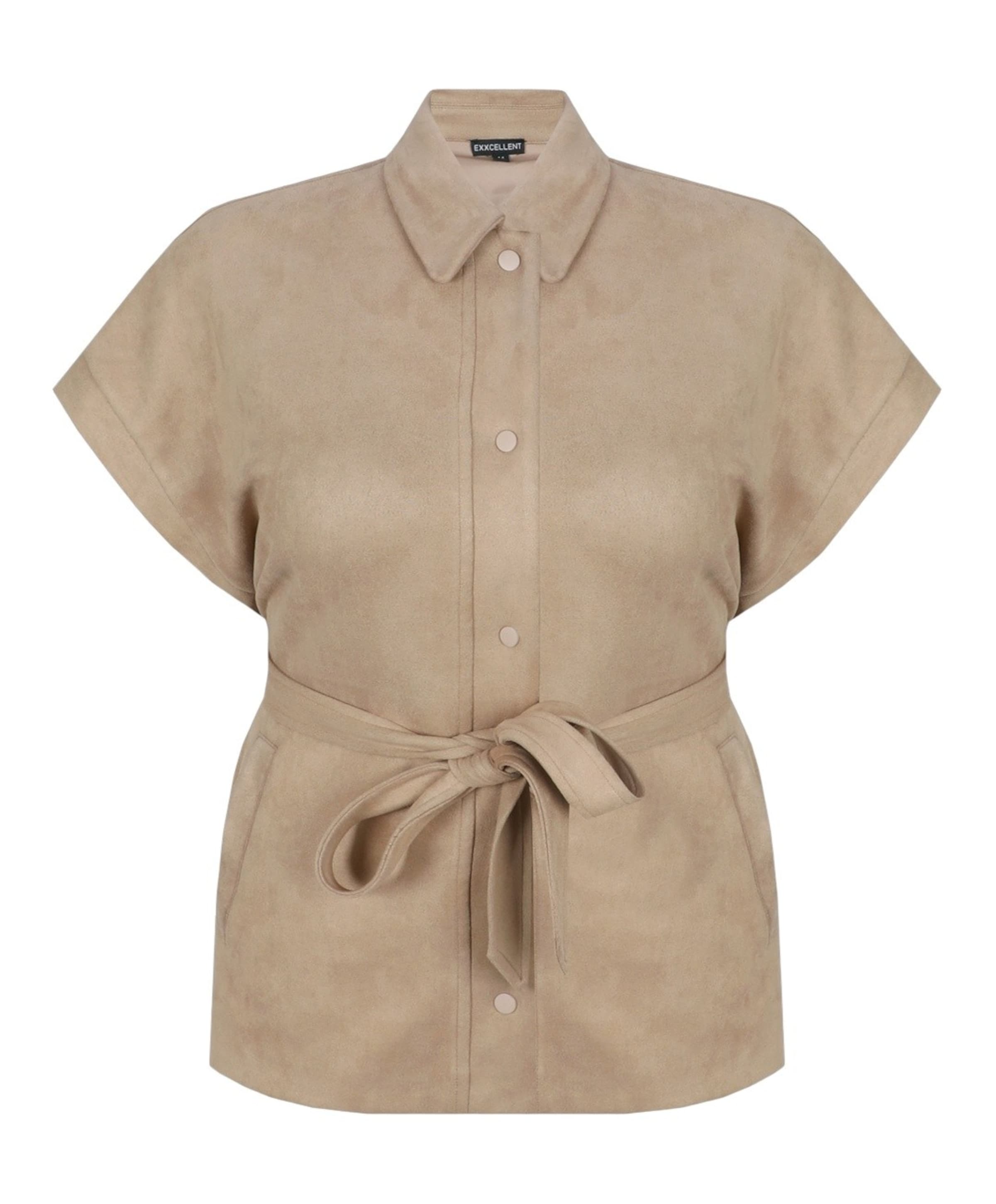 Dames gilet beige