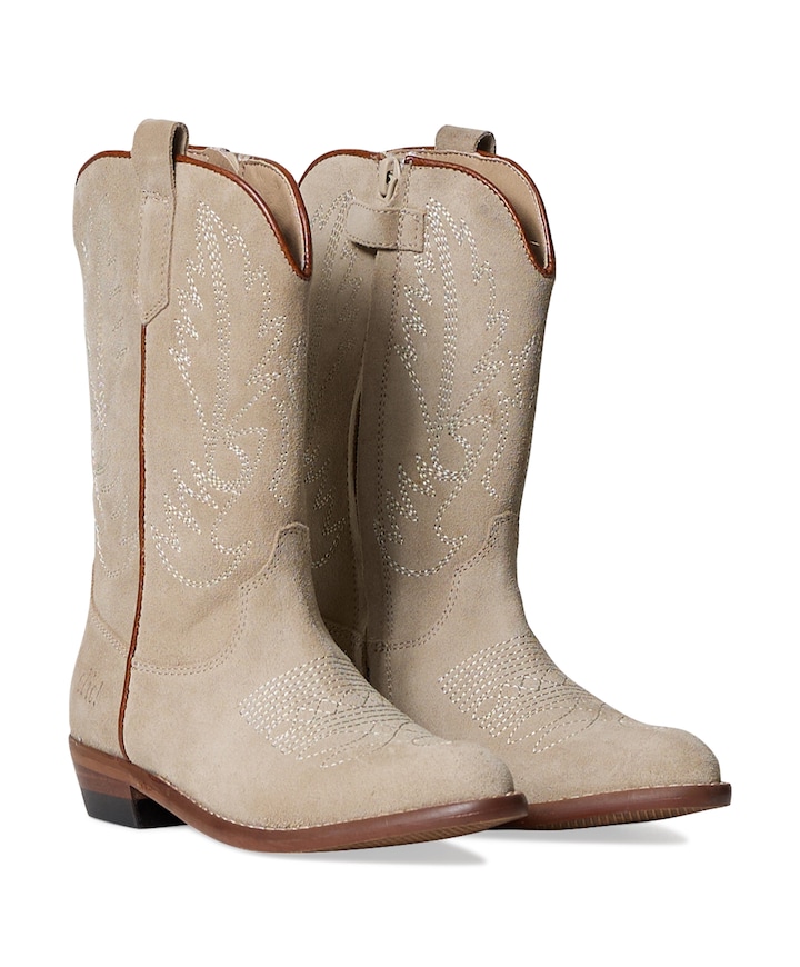 Country cuero meisjes laarzen beige