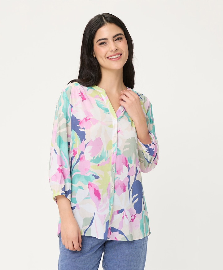 Dames blouse blauw