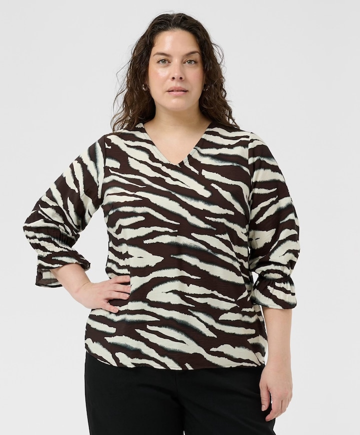 Dames blouse bruin