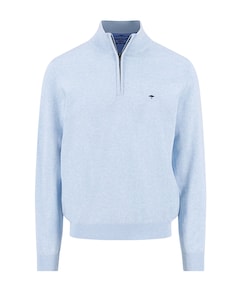 Heren trui met rits blauw