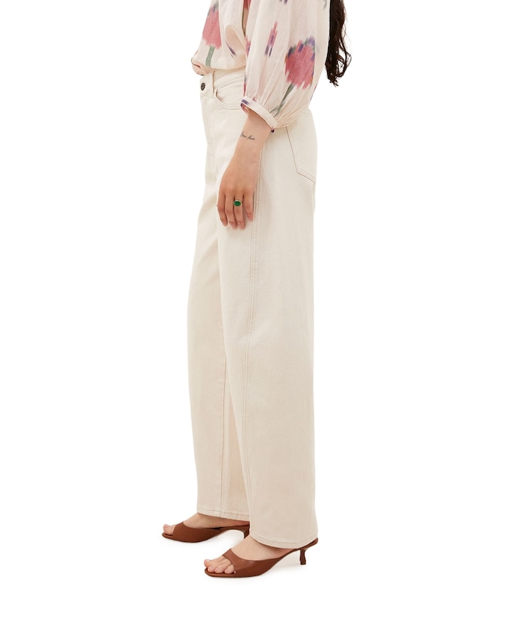 begum raw jeans dames jeans ecru