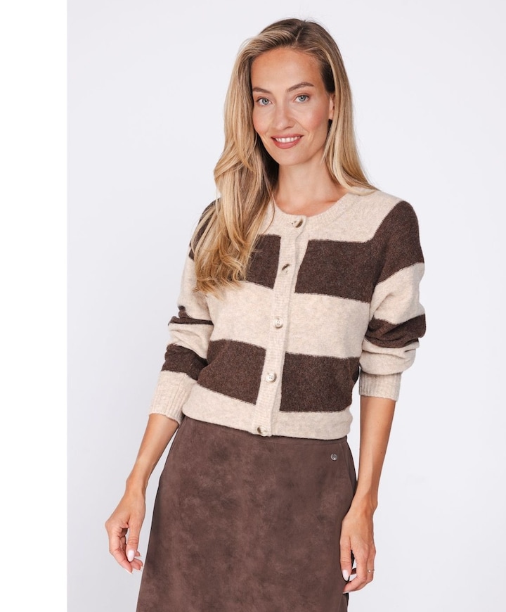 Dames vest bruin