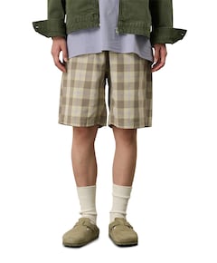 Swell Short Shadow Plaid heren korte broek beige