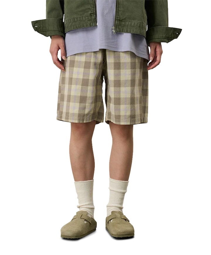 Swell Short Shadow Plaid heren korte broek beige