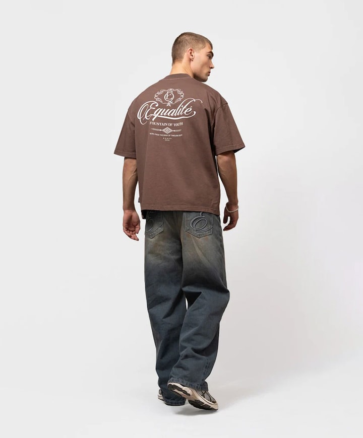 Uniseks t-shirt bruin