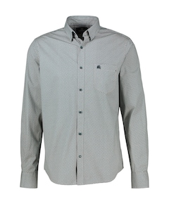 Heren overhemd lange mouw beige
