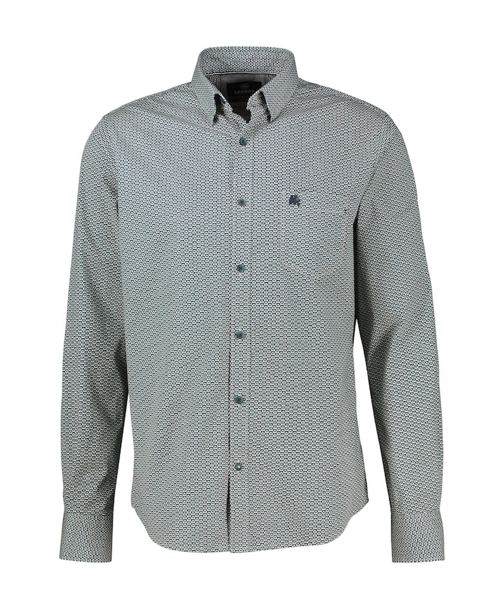 Heren overhemd lange mouw beige