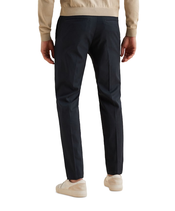 V35 RELAXED CHINO SOFT STRETCH TEN heren broek blauw