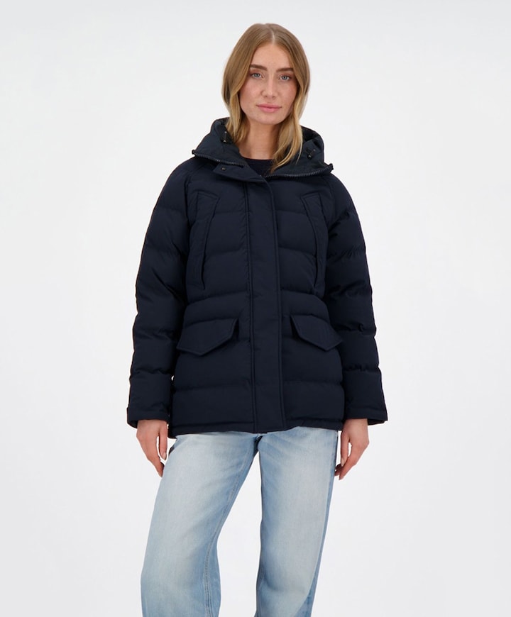 Dames omkeerbare jas grijs