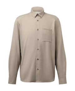 Heren overhemd lange mouw beige