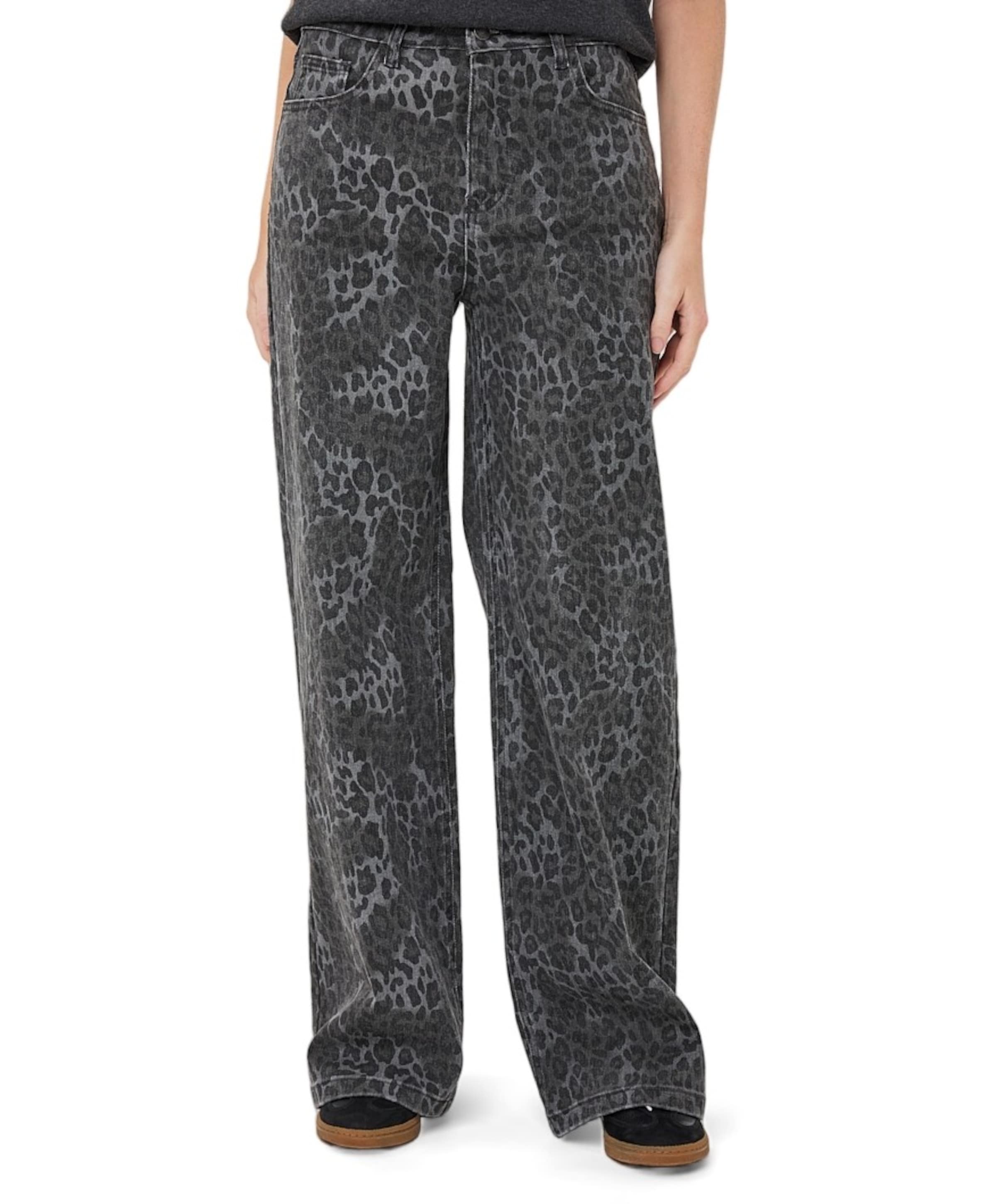 Leopard dames jeans grijs
