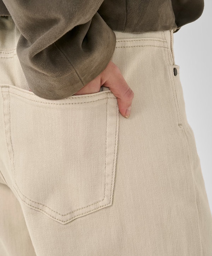 LouisMW 157 High Wide dames jeans beige