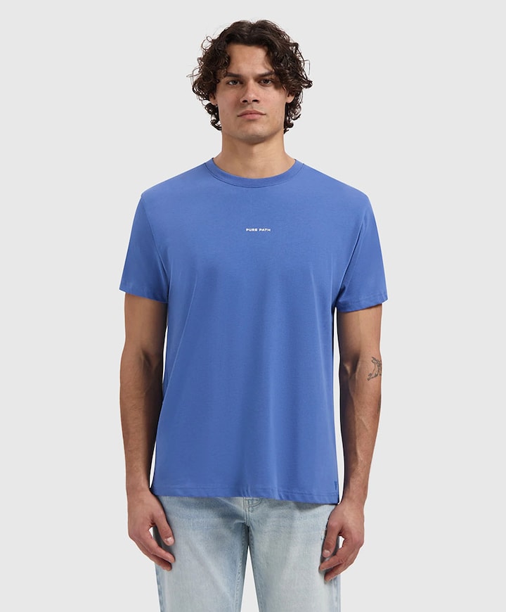Heren T-shirt blauw
