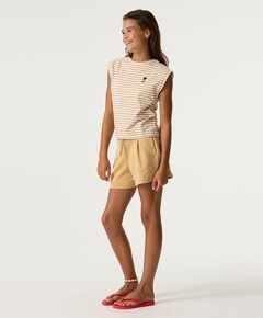 P262730 meisjes korte broek beige