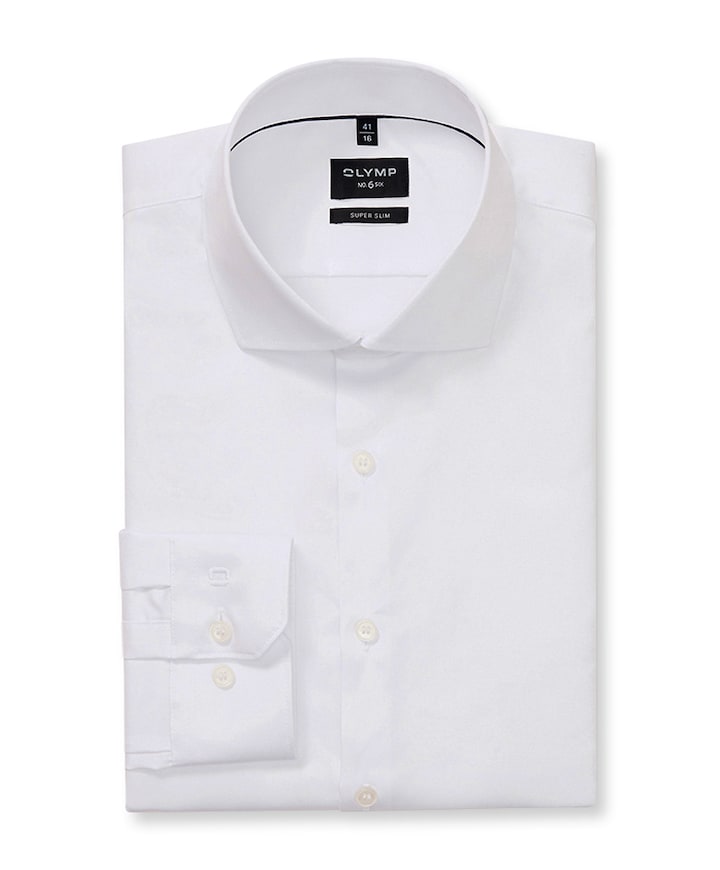 Heren overhemd lange mouw wit