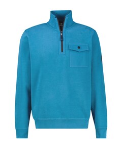 Heren trui met rits blauw