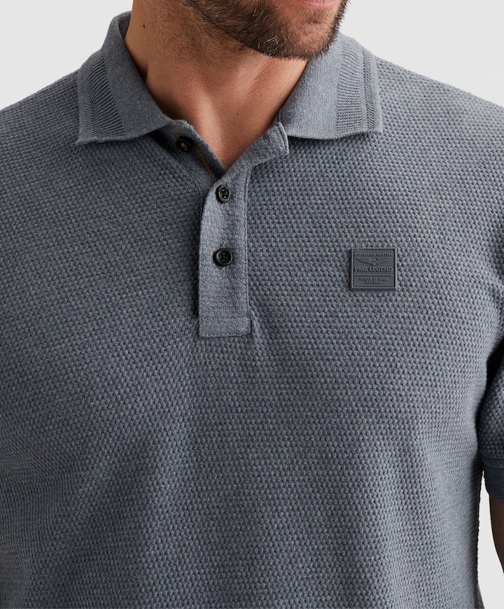 Heren polo blauw