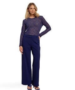 Luz twill dames broek blauw