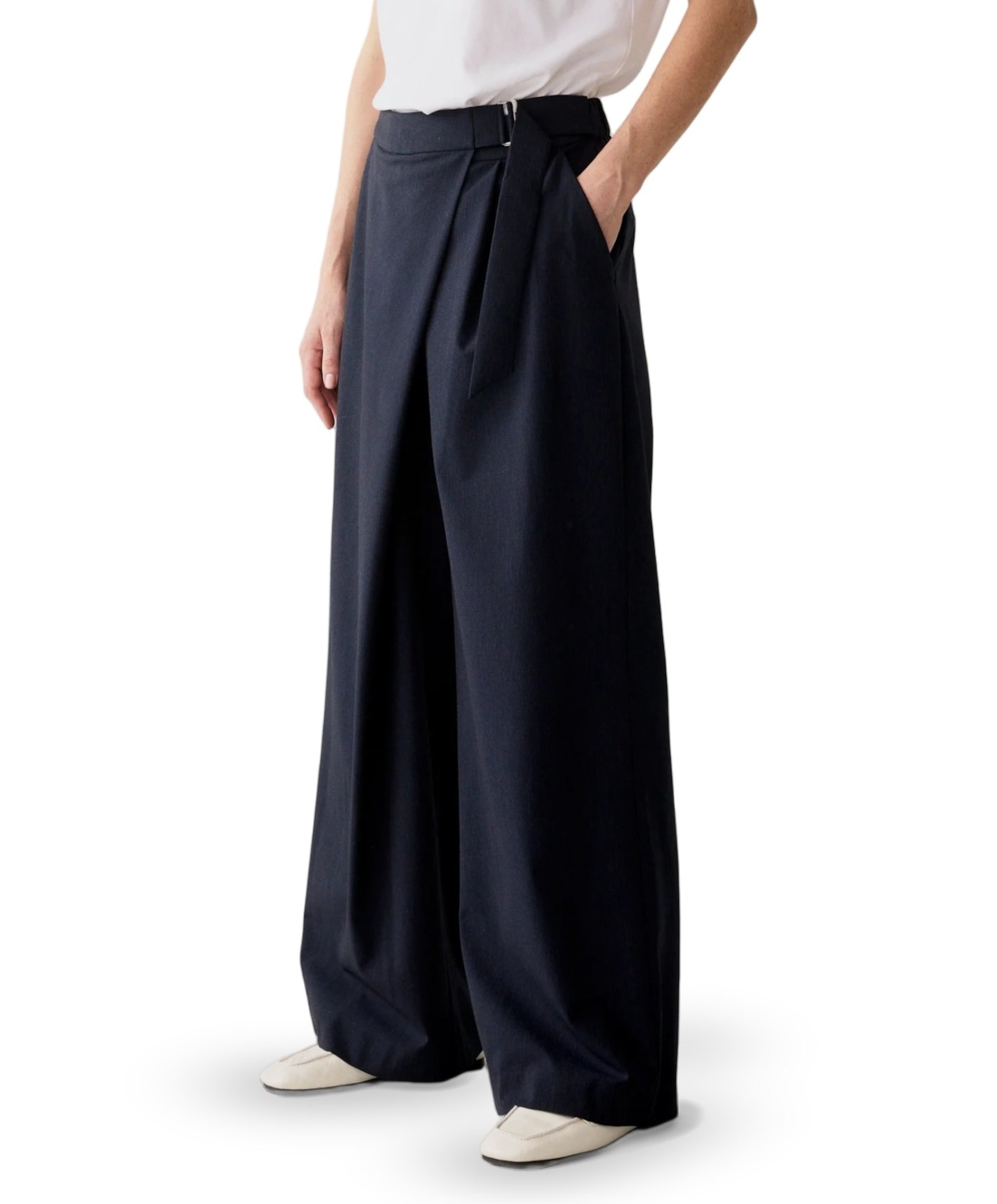 Pinstripe small dames broek blauw
