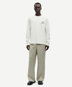 Heren longsleeve ecru