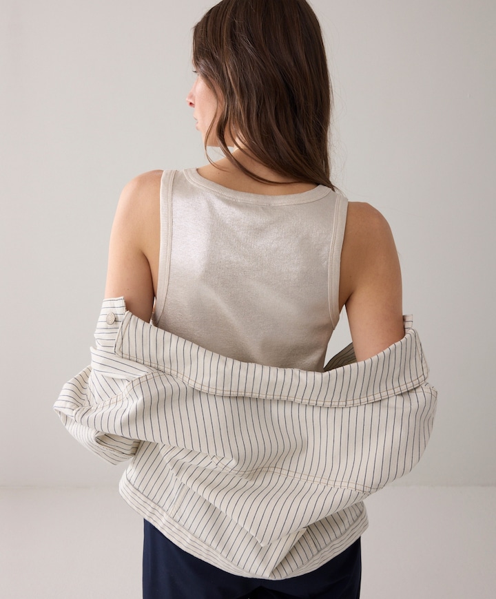 Dames top ecru