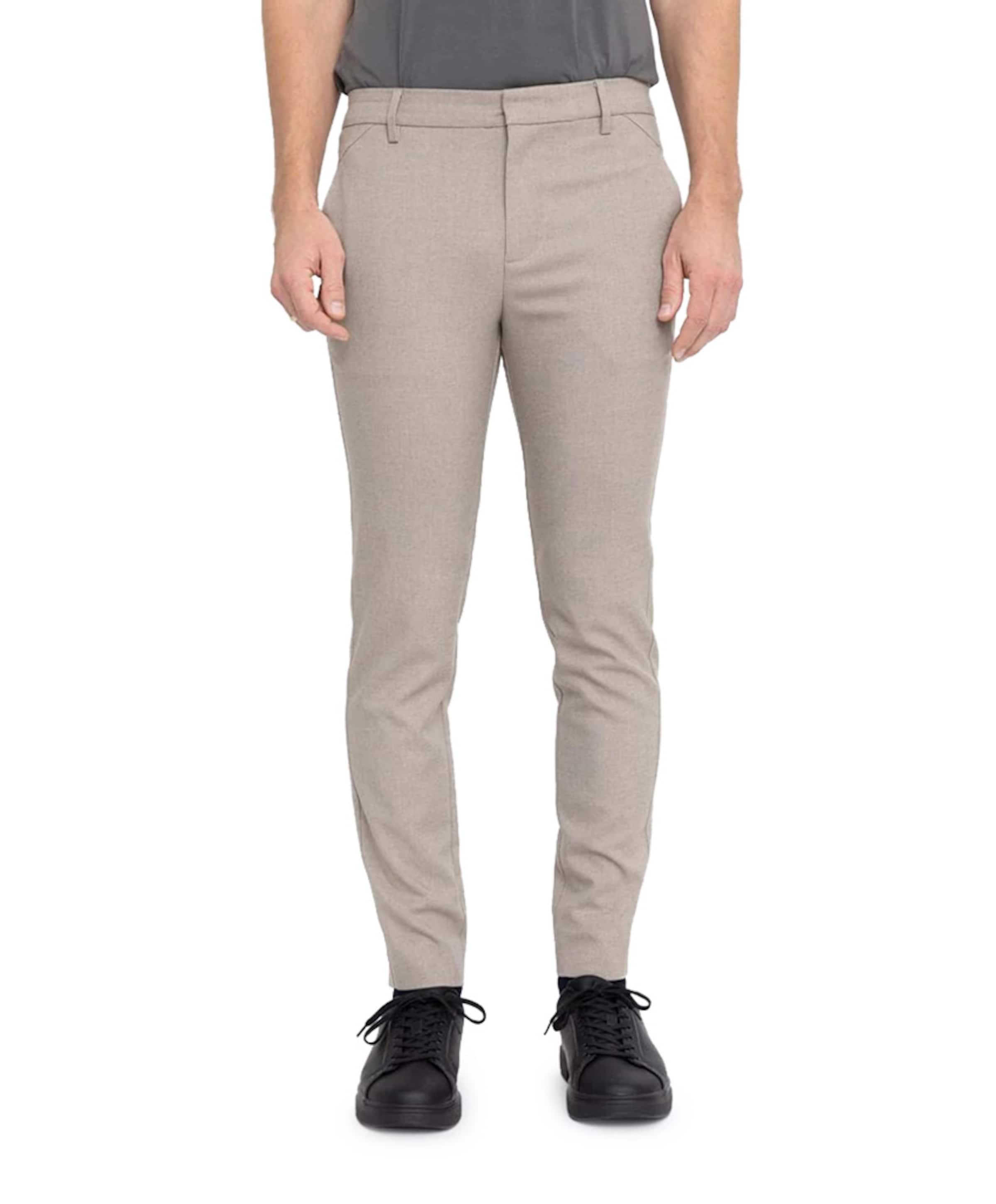 JOSH 438 DARK SAND MELANGE heren broek beige