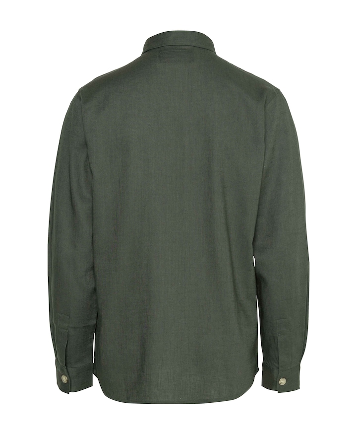 Heren overhemd lange mouw groen