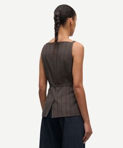 Dames gilet bruin