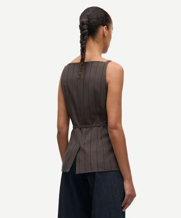 Dames gilet bruin