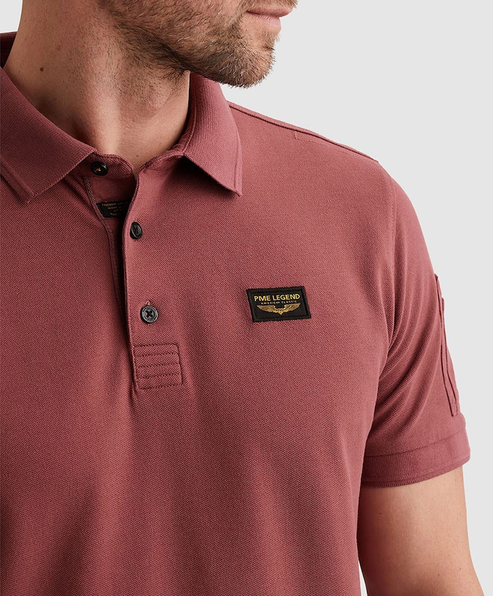 Heren polo bordeaux