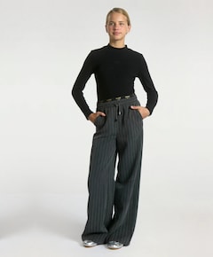 ESILA PINSTRIPE VIS 350 G meisjes pantalon grijs