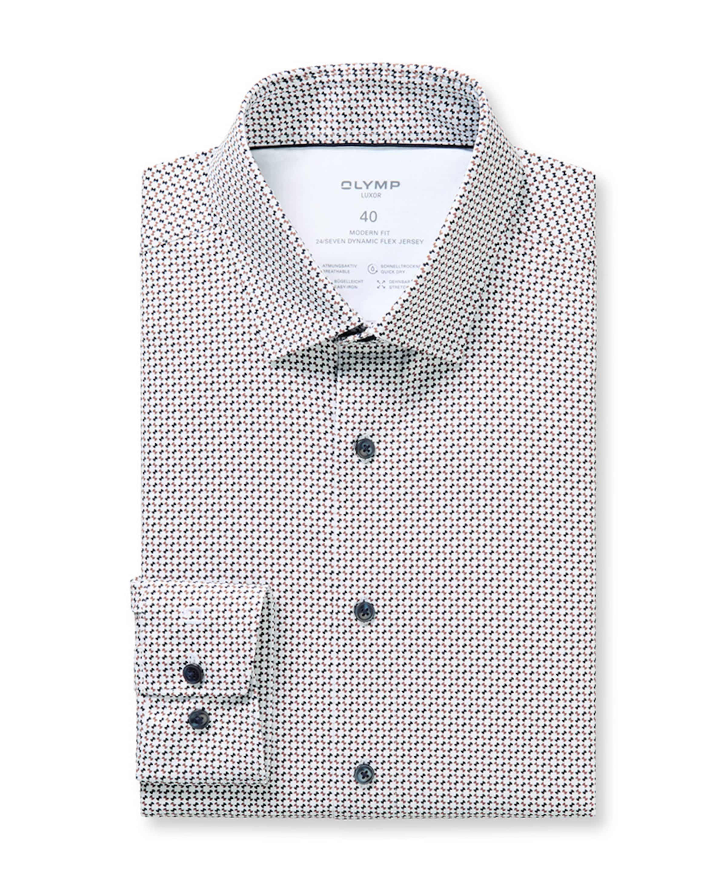 Heren overhemd lange mouw beige